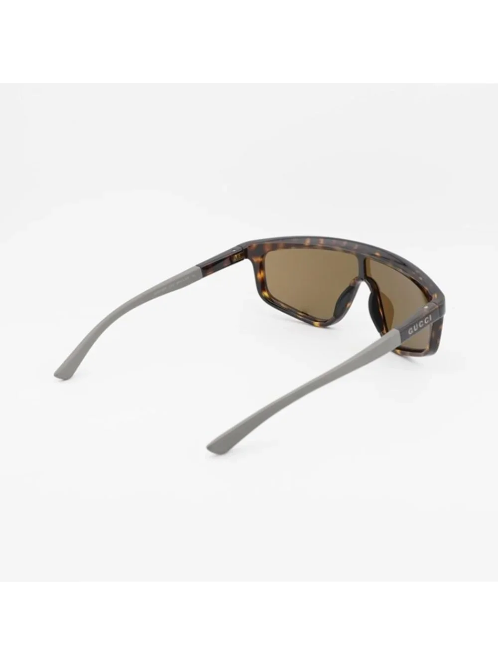 Gucci GG1736S 002 Sunglasses Havana Shield Frame, Brown Lenses